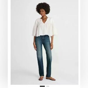 NWT MADEWELL  The Longline Straight Jean - Greendale Wash size 33 Tall